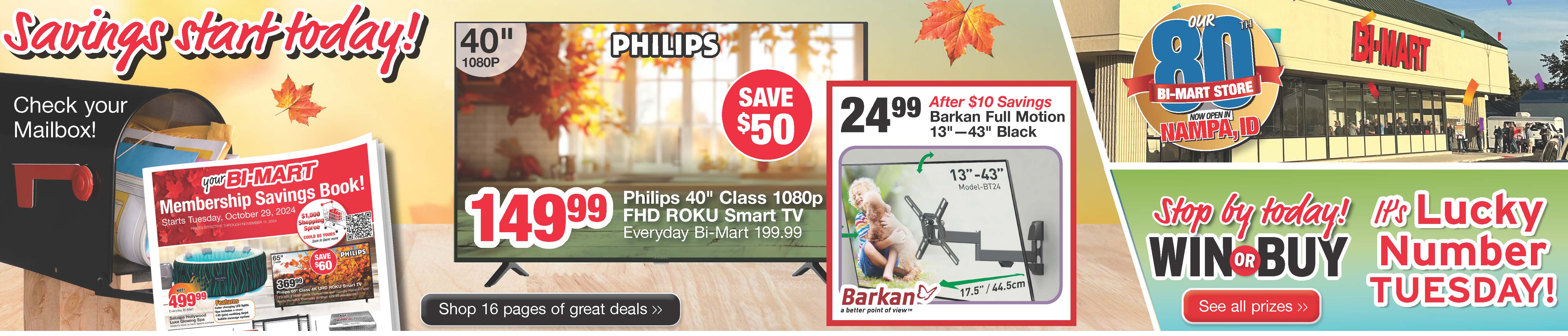 Shop Bi-Mart Homepage Banner